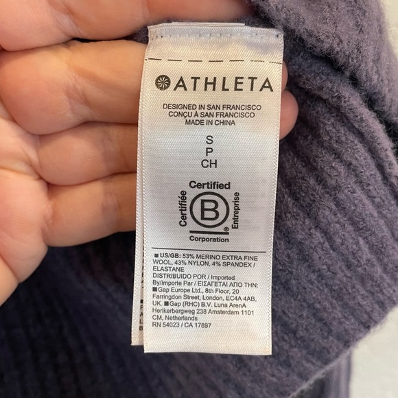 Athleta Layover Cardigan in Nightfall Purple - Extra Fine Merino Wool Blend - Picture 6 of 8